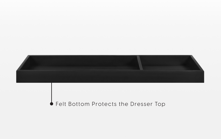 Aspen changing tray black specifications