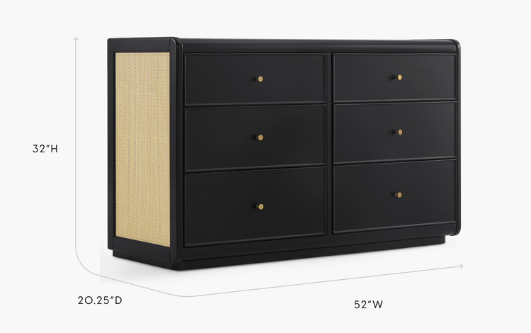 Aspen dresser black dimensions image