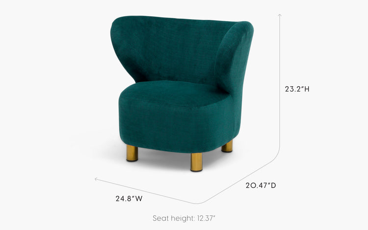 Coccon Chair Sea Foam Dimensions Image