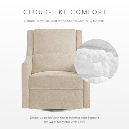 Seoul Power Recliner with USB-C Charging Ports, Nightlight & Lumbar Pillow - Sand - Media 44036770726180