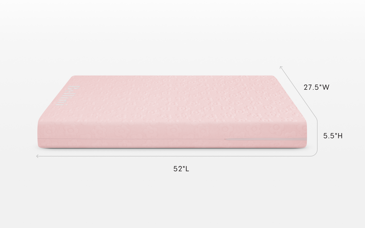 Crib mattress pink dimensions image