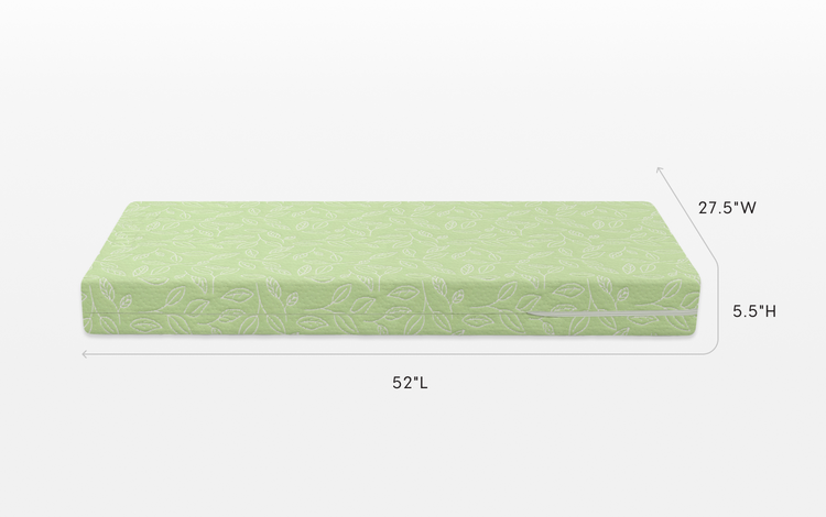 Luxury crib mattress green dimensions image