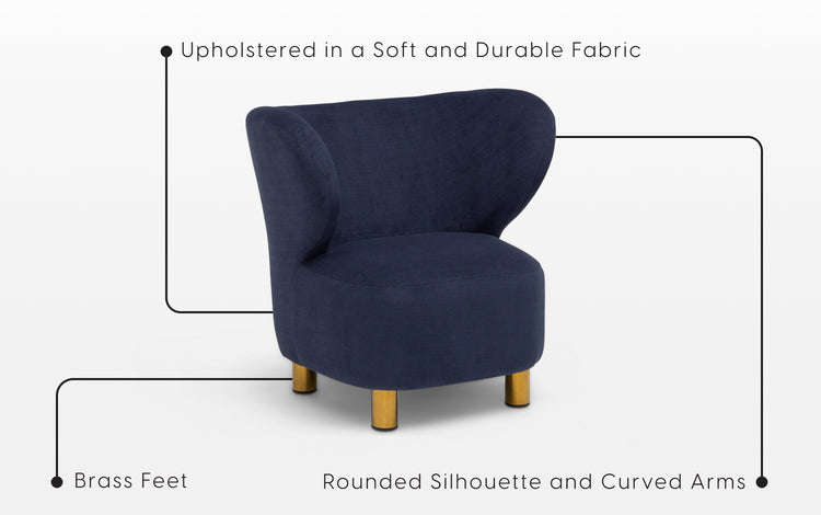 Coccon Chair Navy Specifications Image