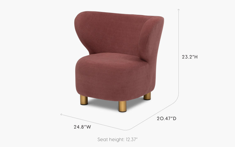 Cocoon Chair Pink Dimensions Image