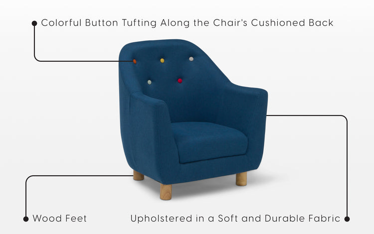 Piper Chair Blue Specifications Image