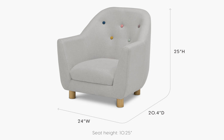 Piper Chair Grey Dimensions image