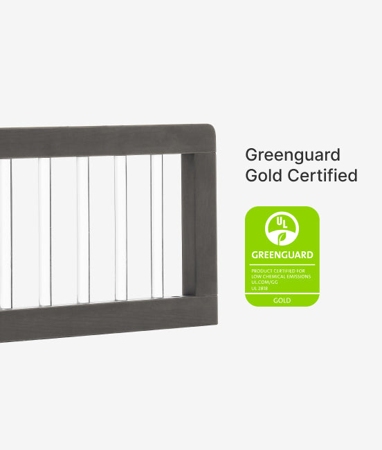 Air filter with Greenguard Gold certification label on a white background