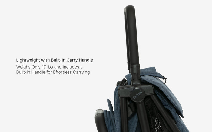 Umbrella with a built-in handle on a white background