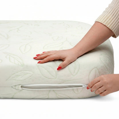 Breathable Oval Luxury Mattress - White with Green - Media 45319405371684