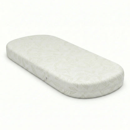 Breathable Oval Luxury Mattress - White with Green - Media 45319405404452