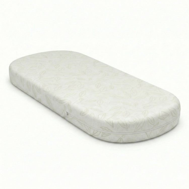 Breathable Oval Luxury Mattress - White with Green - Media 45319405404452