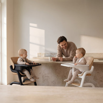 Parma 3-in-1 High Chair - Black and Natural - Media 45402101842212