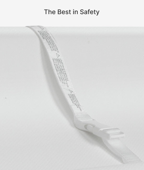 White safety boot with text on a white background