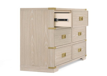 Paris 6 Drawer Dresser - Whitewash Ash - Media 45247722717476