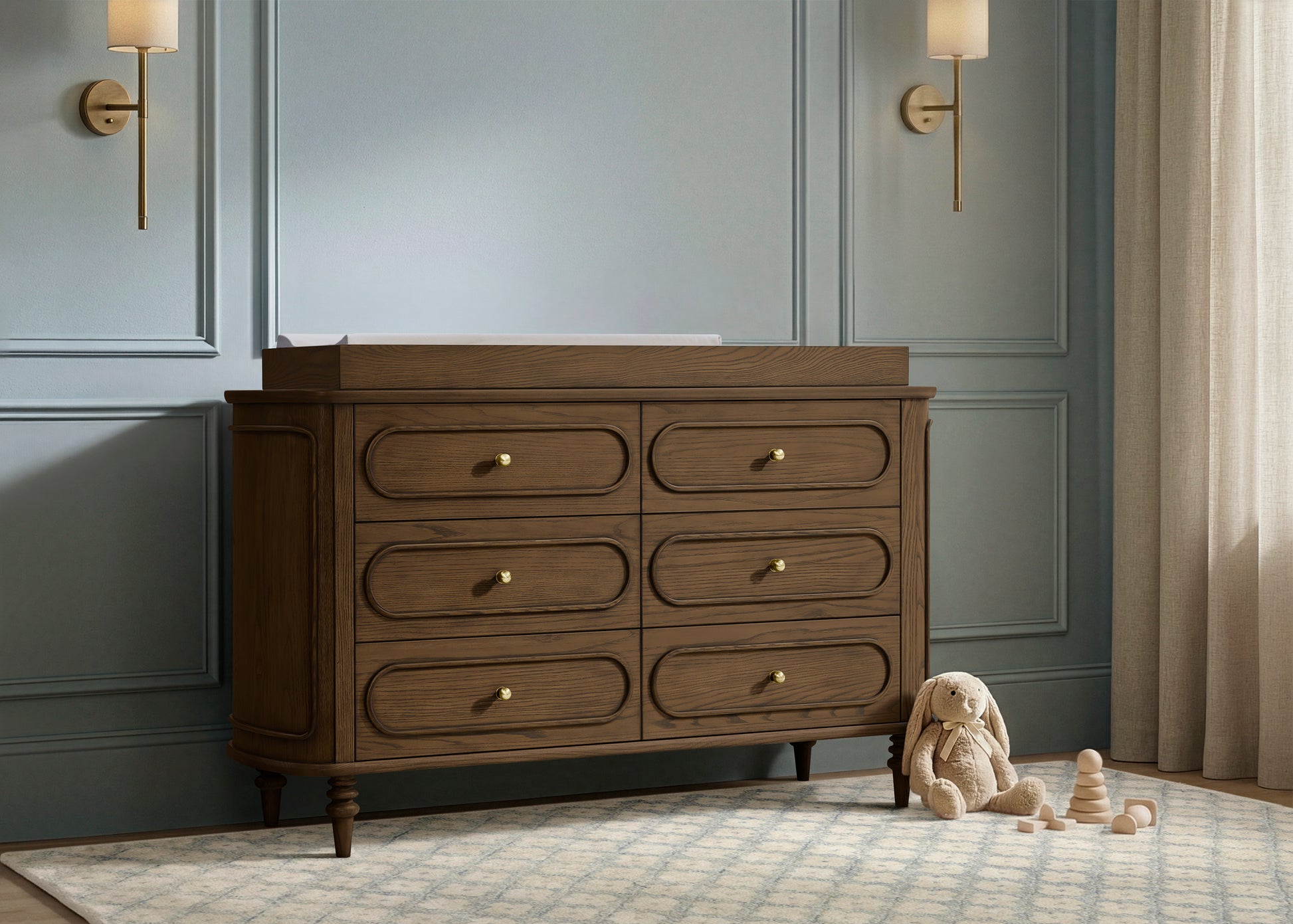 Provence 6 Drawer Dresser - Deep Brown Ash - Product image 16
