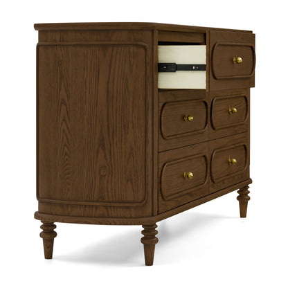 Provence 6 Drawer Dresser - Deep Brown Ash - Media 45319848296740