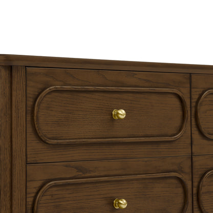 Provence 6 Drawer Dresser - Deep Brown Ash - Media 45319848263972