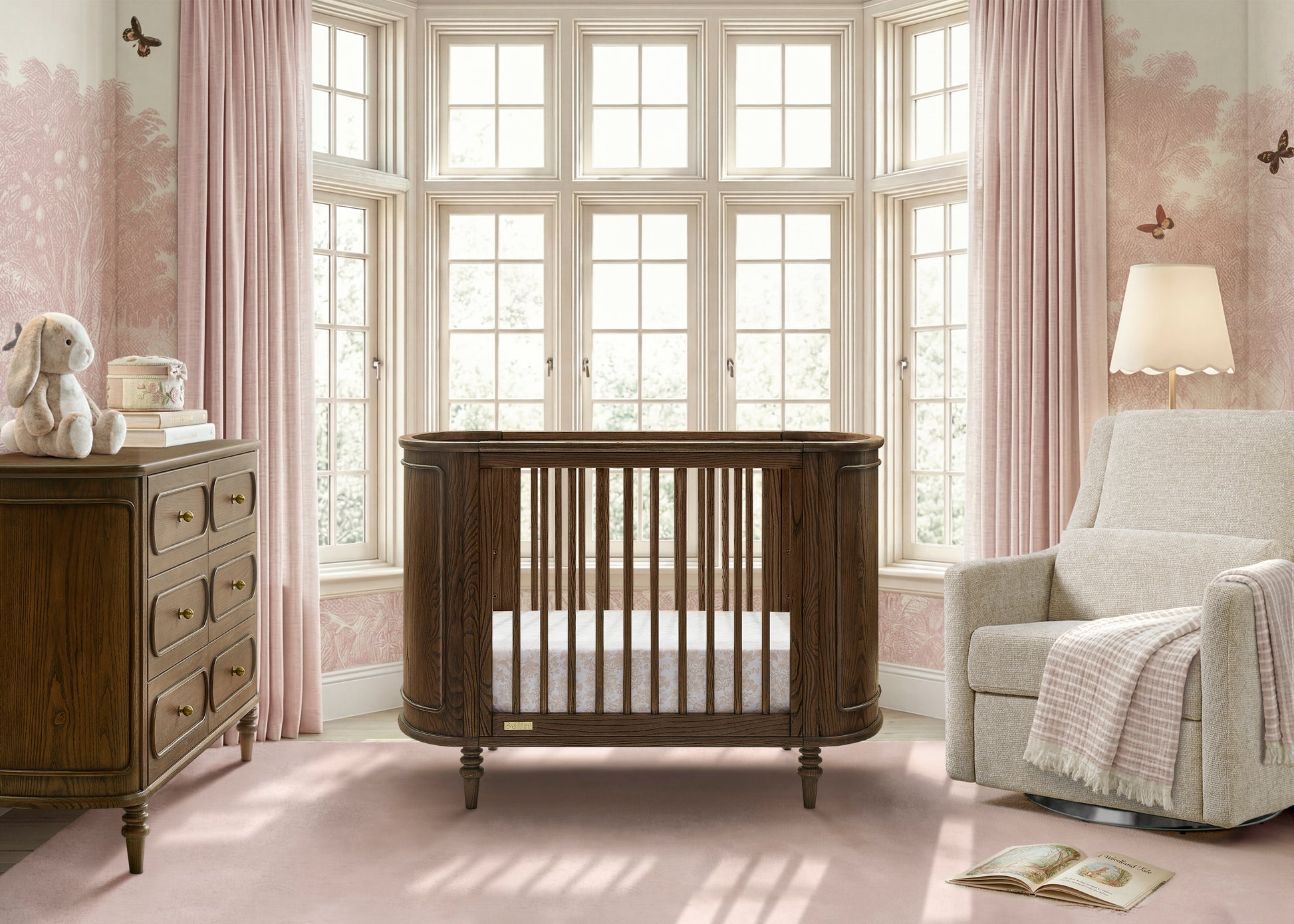 Provence 4-in-1 Oval Convertible Crib & Breathable Luxury Mattress - Deep Brown Ash - Product image 18