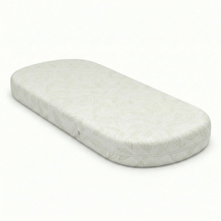 Provence 4-in-1 Oval Convertible Crib & Breathable Luxury Mattress - Whitewash Ash - Media 45316993417508