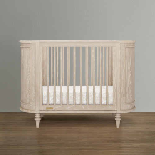 Provence 4-in-1 Oval Convertible Crib & Breathable Luxury Mattress Bellini