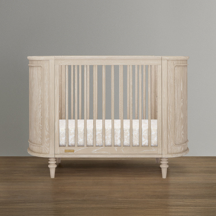 Provence 4-in-1 Oval Convertible Crib & Breathable Luxury Mattress - Provence 4-in-1 Oval Convertible Crib & Breathable Luxury Mattress - Media 45316993679652