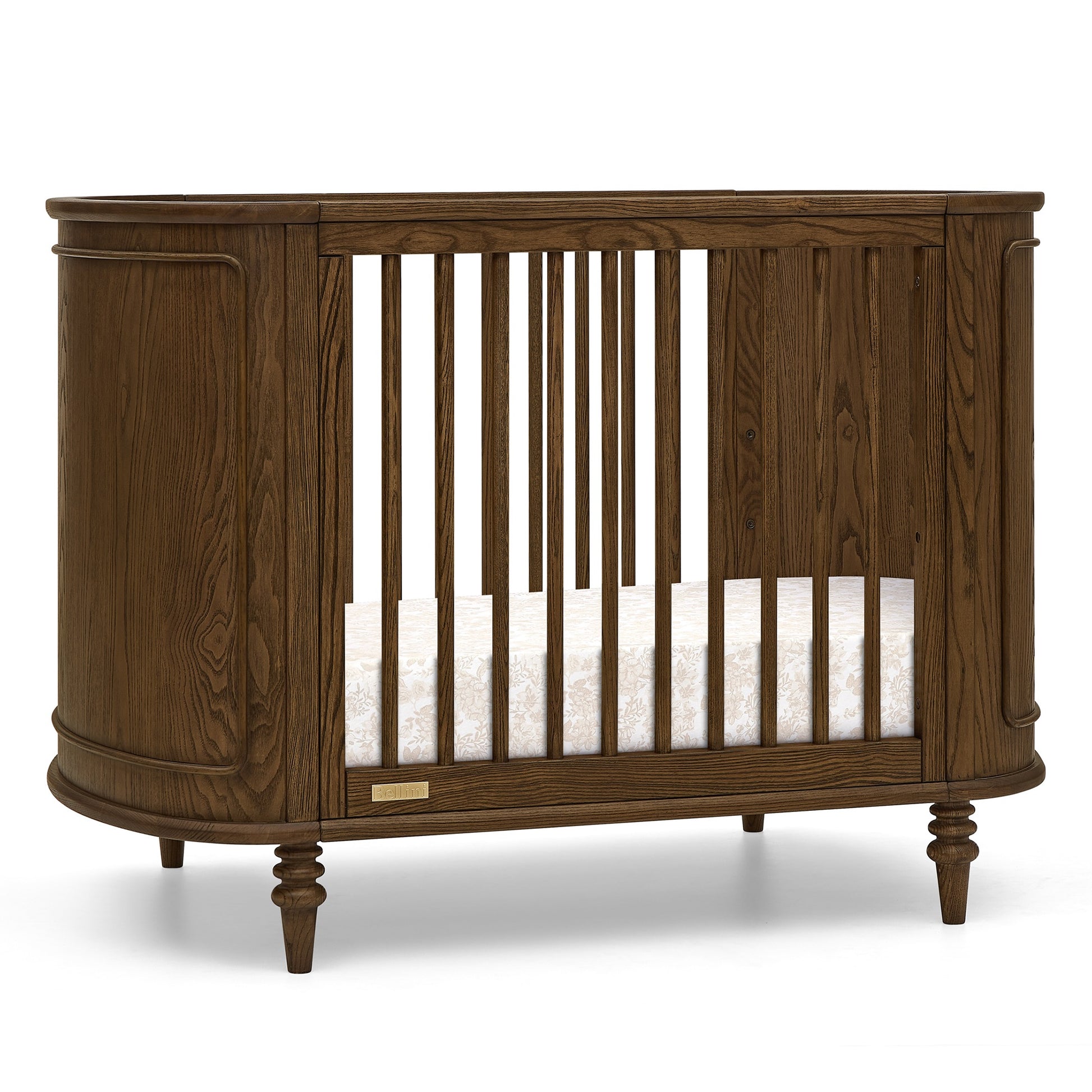 Provence 4-in-1 Oval Convertible Crib & Breathable Luxury Mattress - Deep Brown Ash - Product image 13