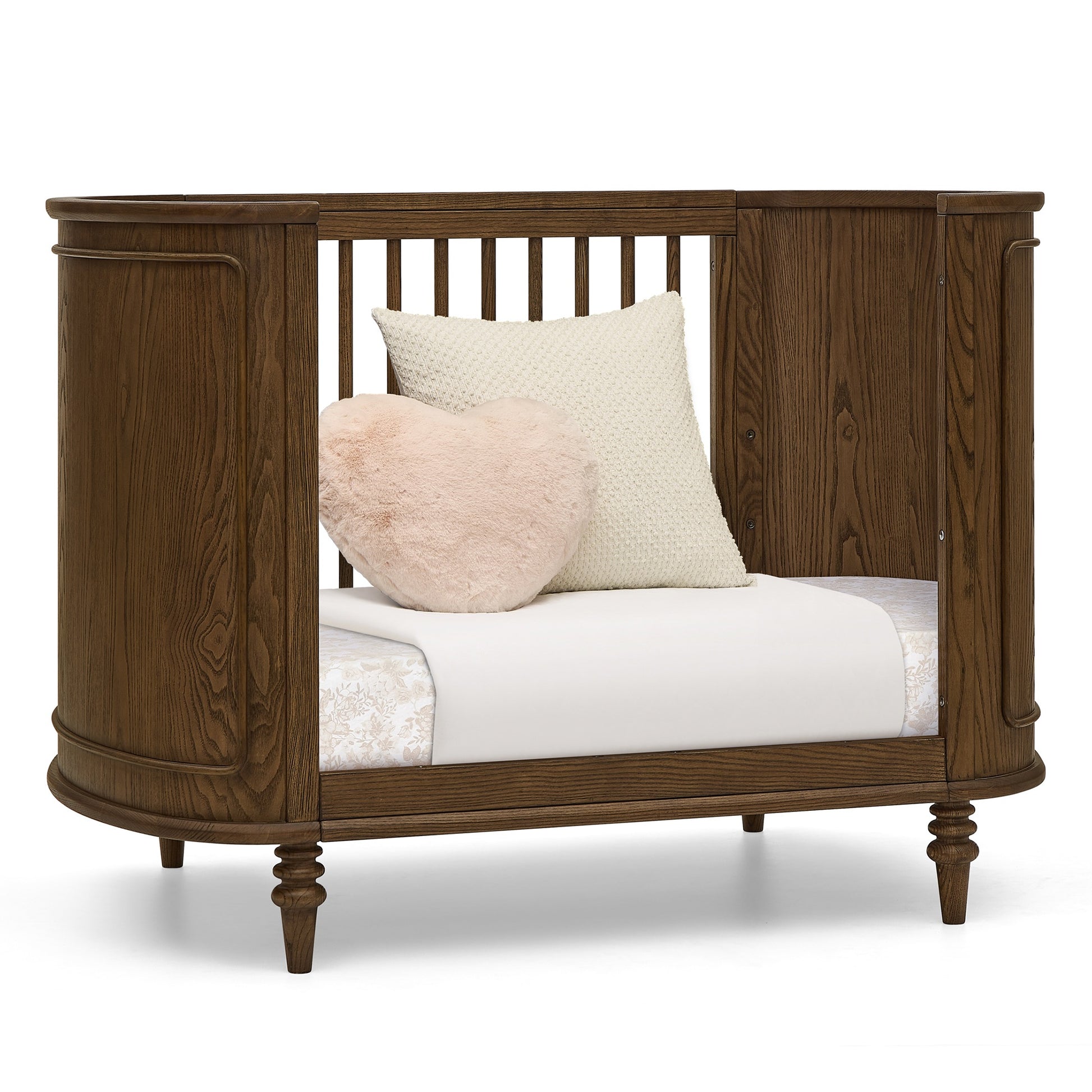Provence 4-in-1 Oval Convertible Crib & Breathable Luxury Mattress - Deep Brown Ash - Product image 16