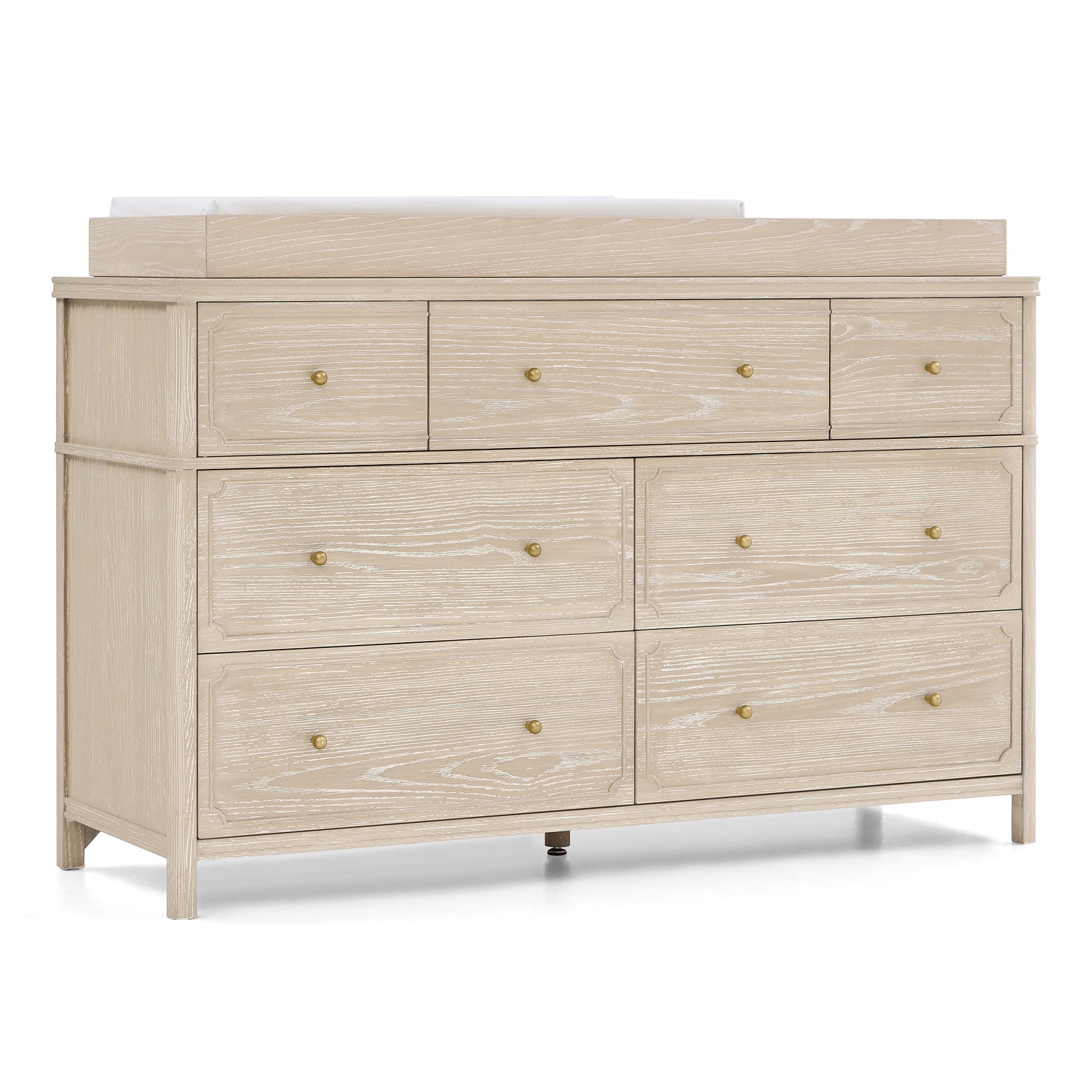 Wells 7 Drawer Dresser - Whitewash Ash - Product image 11