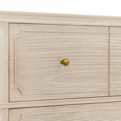 Wells 7 Drawer Dresser - Whitewash Ash - Media 45319715881252