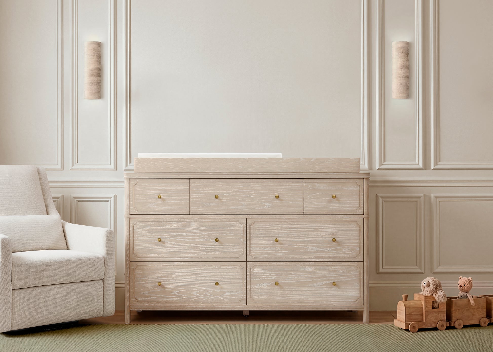 Wells 7 Drawer Dresser - Whitewash Ash - Product image 3