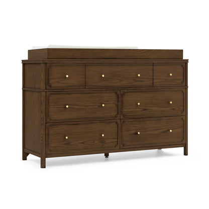 Wells 7 Drawer Dresser - Deep Brown Ash - Media 45319715651876