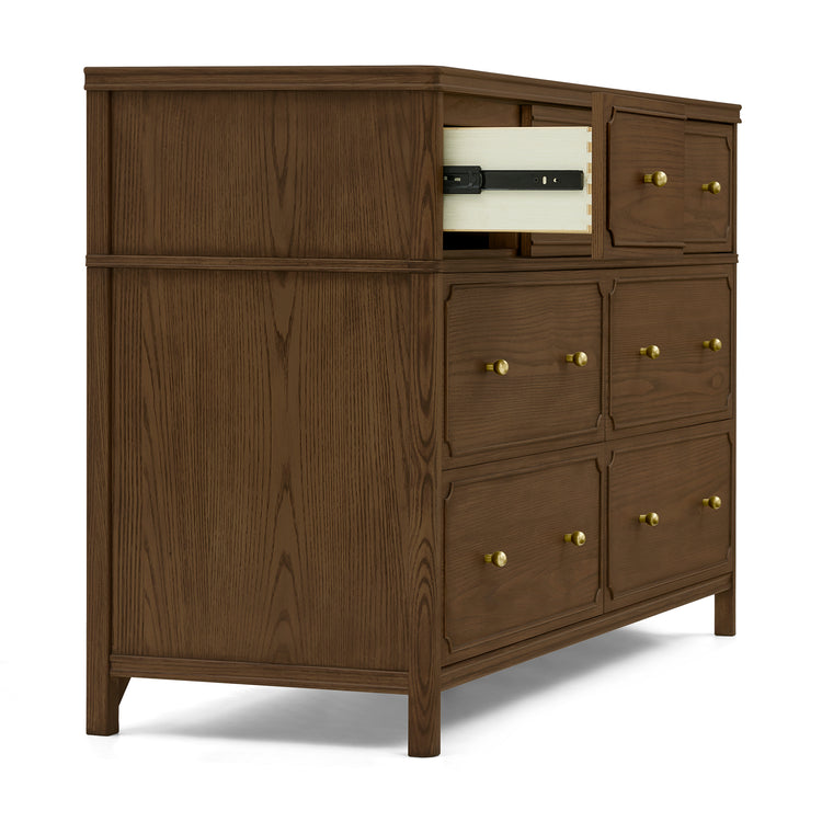 Wells 7 Drawer Dresser - Deep Brown Ash - Media 45319715619108
