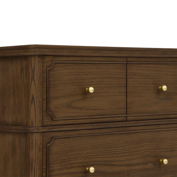 Wells 7 Drawer Dresser - Deep Brown Ash - Media 45319715586340