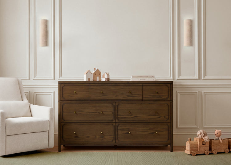 Wells 7 Drawer Dresser - Deep Brown Ash - Media 45319715782948