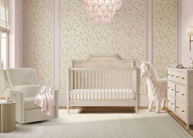 Lucca 6-in-1 Convertible Crib - Whitewash Ash - Media 45316847010084