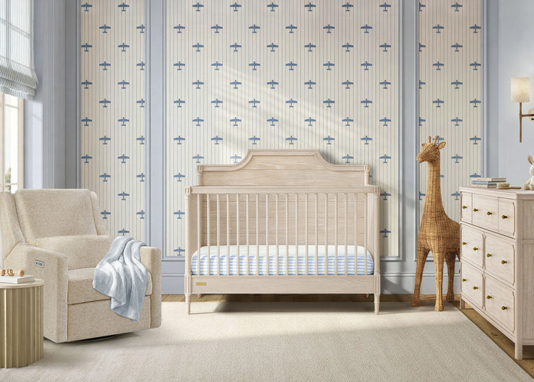Lucca 6-in-1 Convertible Crib - Whitewash Ash - Media 45316846977316