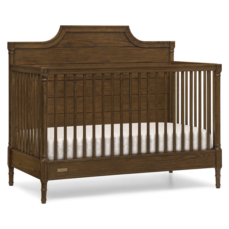 Lucca 6-in-1 Convertible Crib - Deep Brown Ash - Media 45316903207204