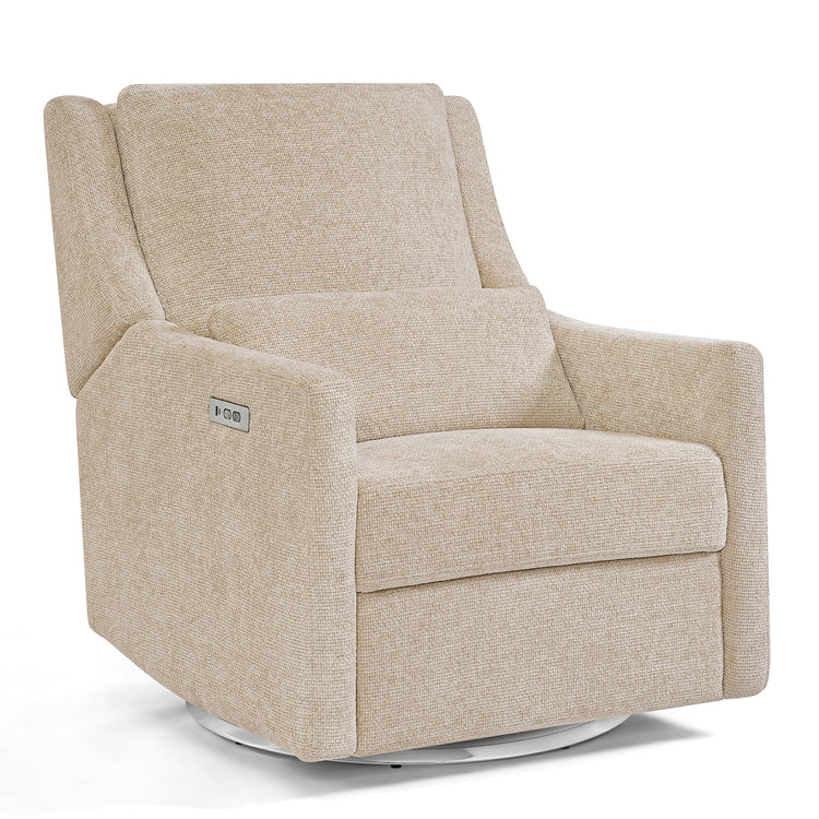 Seoul Power Recliner with USB-C Charging Ports, Nightlight & Lumbar Pillow - Sand - Media 44036770201892