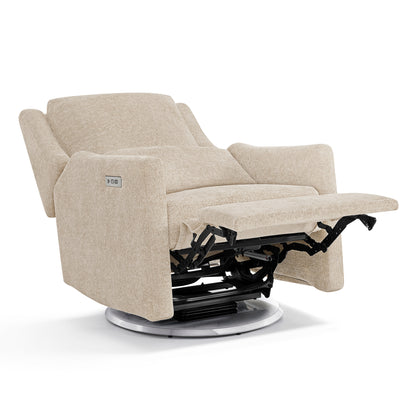 Seoul Power Recliner with USB-C Charging Ports, Nightlight & Lumbar Pillow - Sand - Media 44036770300196