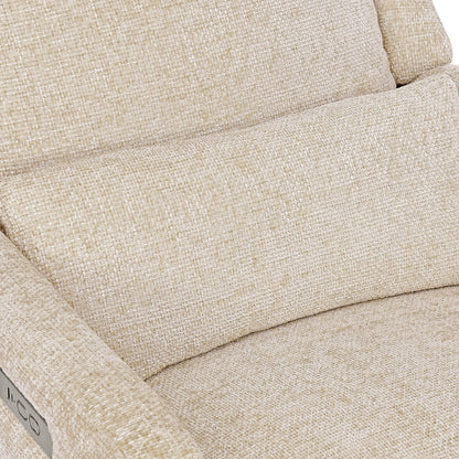 Seoul Power Recliner with USB-C Charging Ports, Nightlight & Lumbar Pillow - Sand - Media 44036770332964