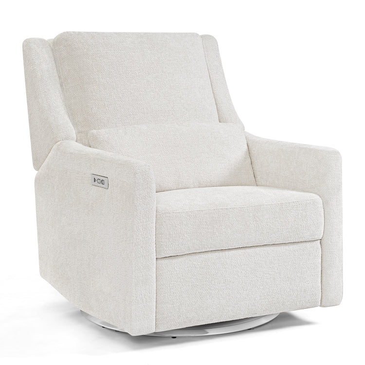 Seoul Power Recliner with USB-C Charging Ports, Nightlight & Lumbar Pillow - Snow - Media 44036743594276