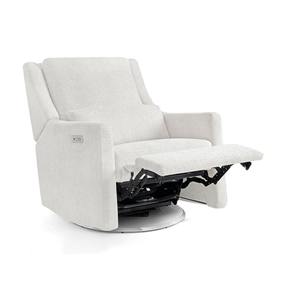 Seoul Power Recliner with USB-C Charging Ports, Nightlight & Lumbar Pillow - Snow - Media 44036743627044