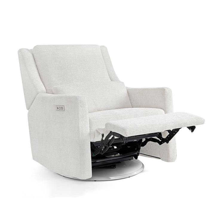 Seoul Power Recliner with USB-C Charging Ports, Nightlight & Lumbar Pillow - Snow - Media 44036743627044