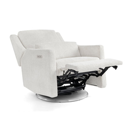 Seoul Power Recliner with USB-C Charging Ports, Nightlight & Lumbar Pillow - Snow - Media 44036743659812