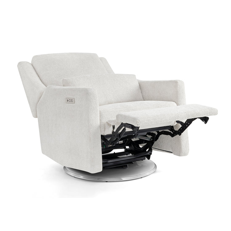Seoul Power Recliner with USB-C Charging Ports, Nightlight & Lumbar Pillow - Snow - Media 44036743659812