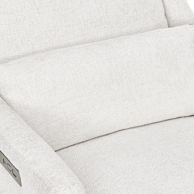 Seoul Power Recliner with USB-C Charging Ports, Nightlight & Lumbar Pillow - Snow - Media 44036743692580