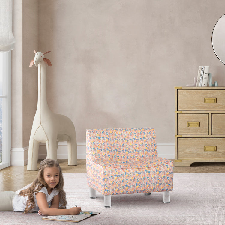 Wren Kids’ Upholstered Chair - Girl Floral - Media 41620456079652