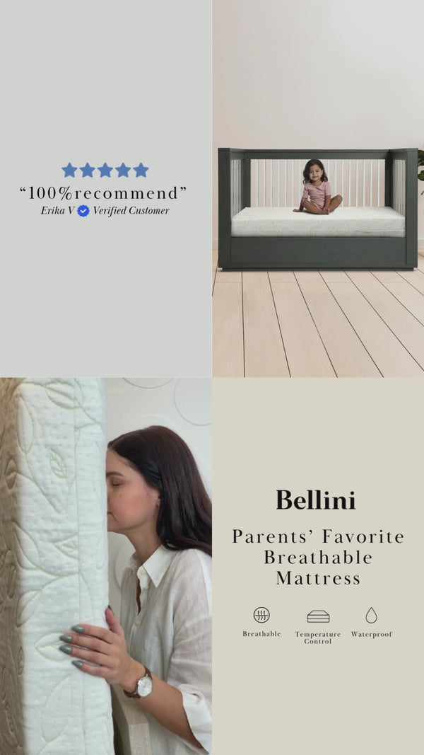 Bellini Grid Vienna Crib and Luxury Breathable Mattress